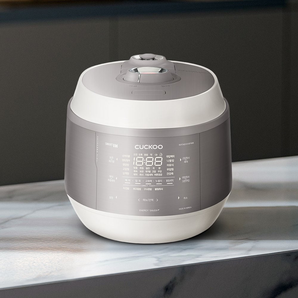 Cuckoo 10-person all-stainless steel twin pressure cooker CRP-KHTAS1010FWM