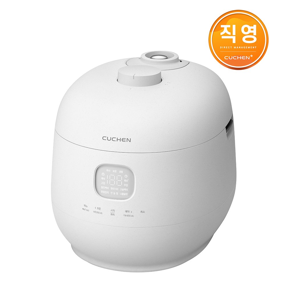 Cuchen Brain Full Stainless 10-person IH Electric Pressure Cooker Pure White CRH-TWS1010MW