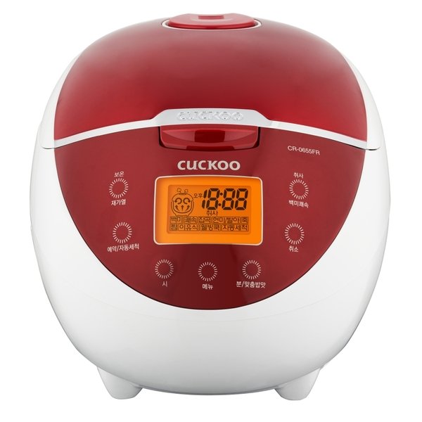 Cuckoo electric rice cooker 6 servings red (CR-0655FR)