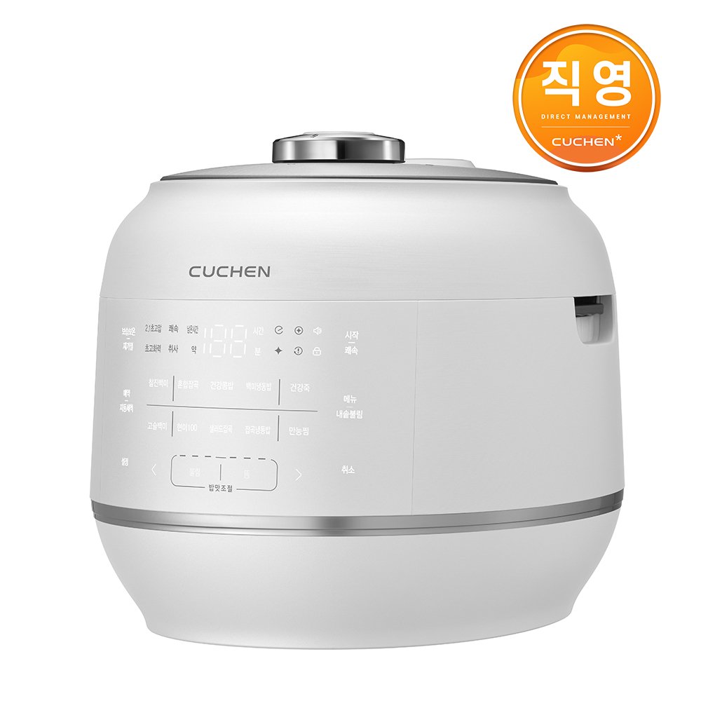 Cuchen 121+ 10-cup stainless steel IH electric pressure rice cooker white CRT-RPS1091W