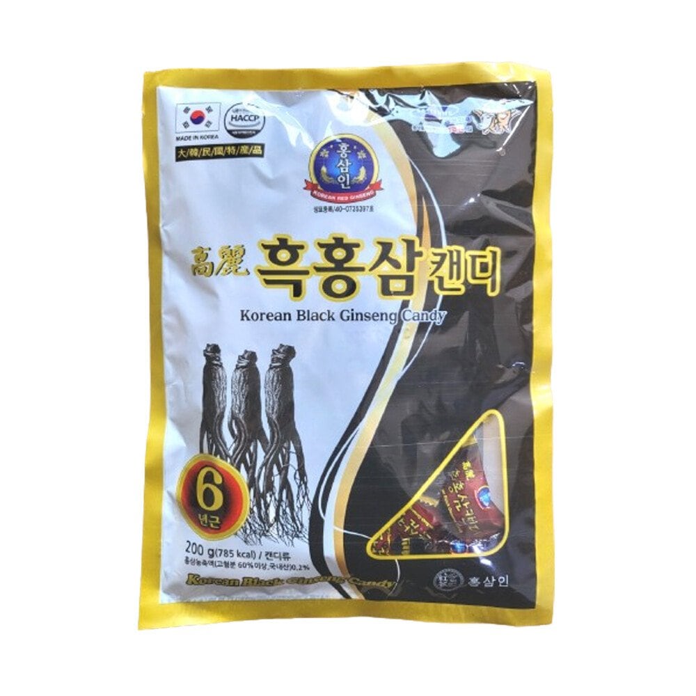 Other Korean black ginseng candy, black red ginseng candy, red ginseng candy 200g.