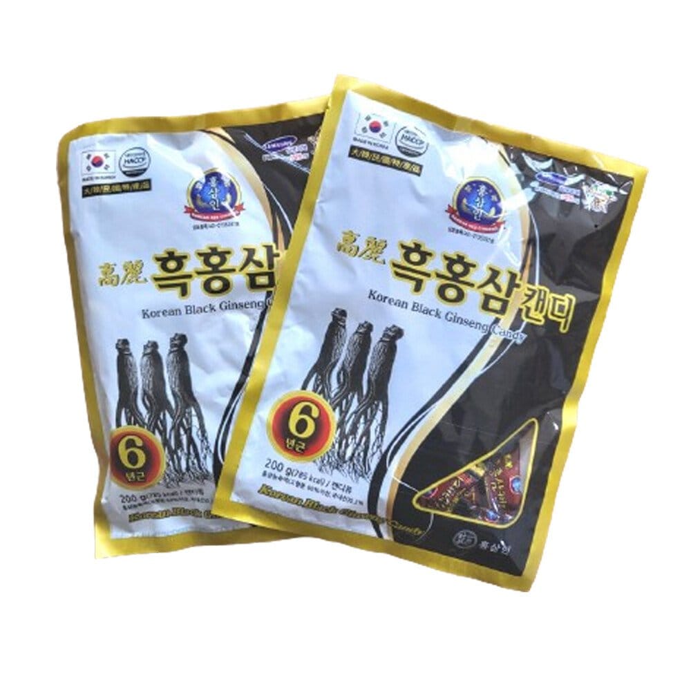 Other Korean black ginseng candy, black red ginseng candy, red ginseng candy 200g.