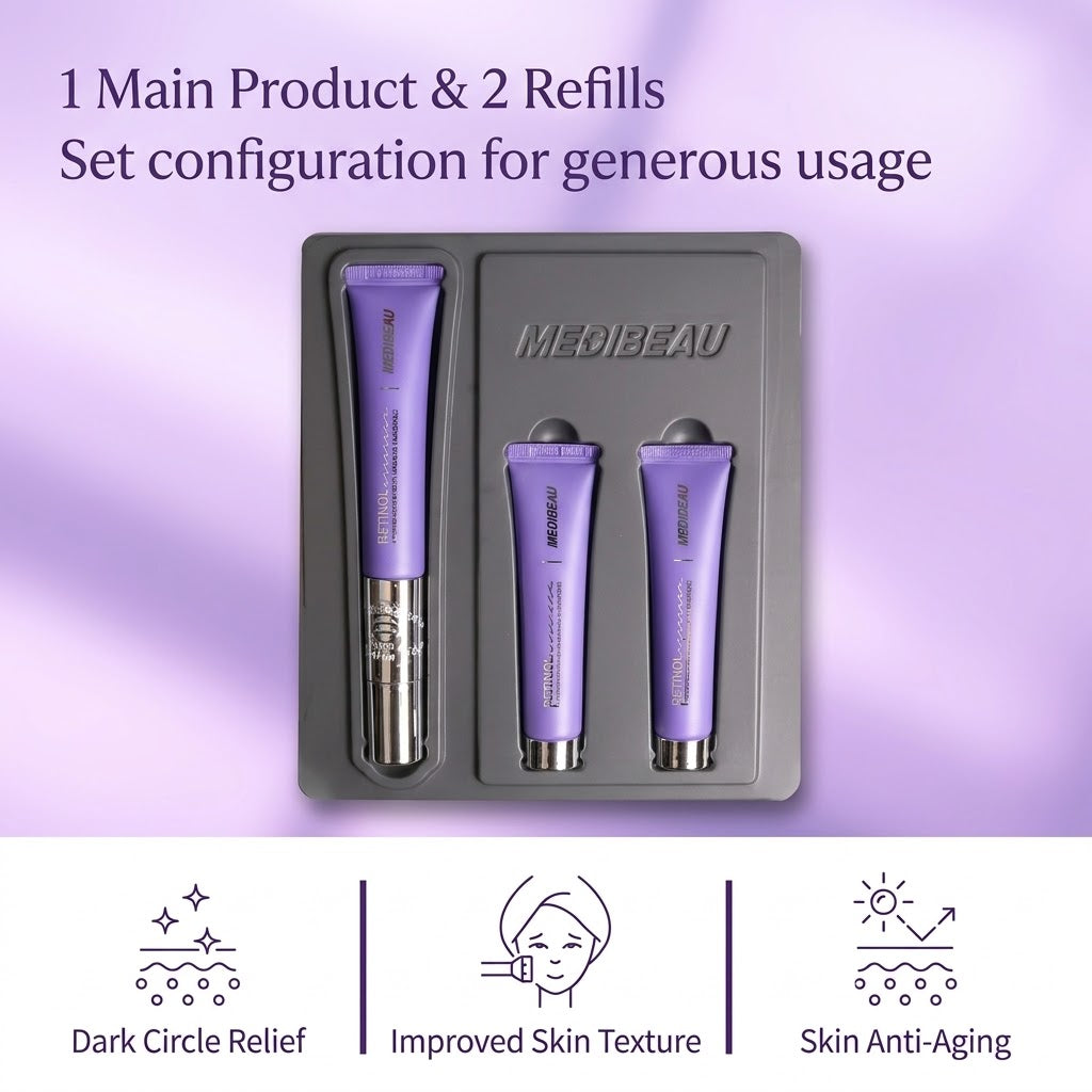 Mediview Retinol Premium Solution For Eye Wrinkles & Brightness 15ml x 3-Pack