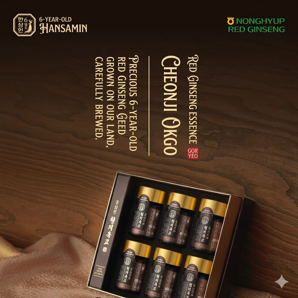 Hansamin Red Ginseng Jin Cheonji Okgo 50g x 6-Bottle Set