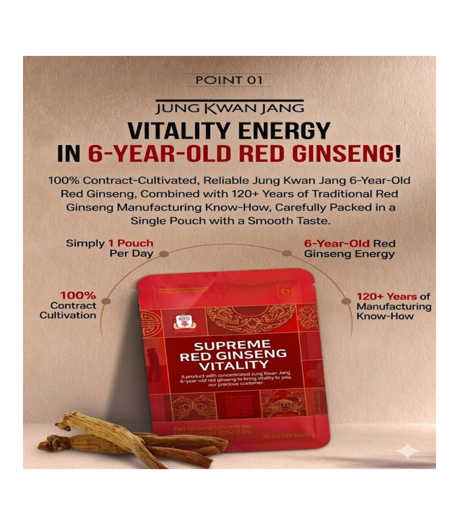 CheongKwanJang Red Ginseng Daehwal 70ml x 30-Pack Daily Vitality