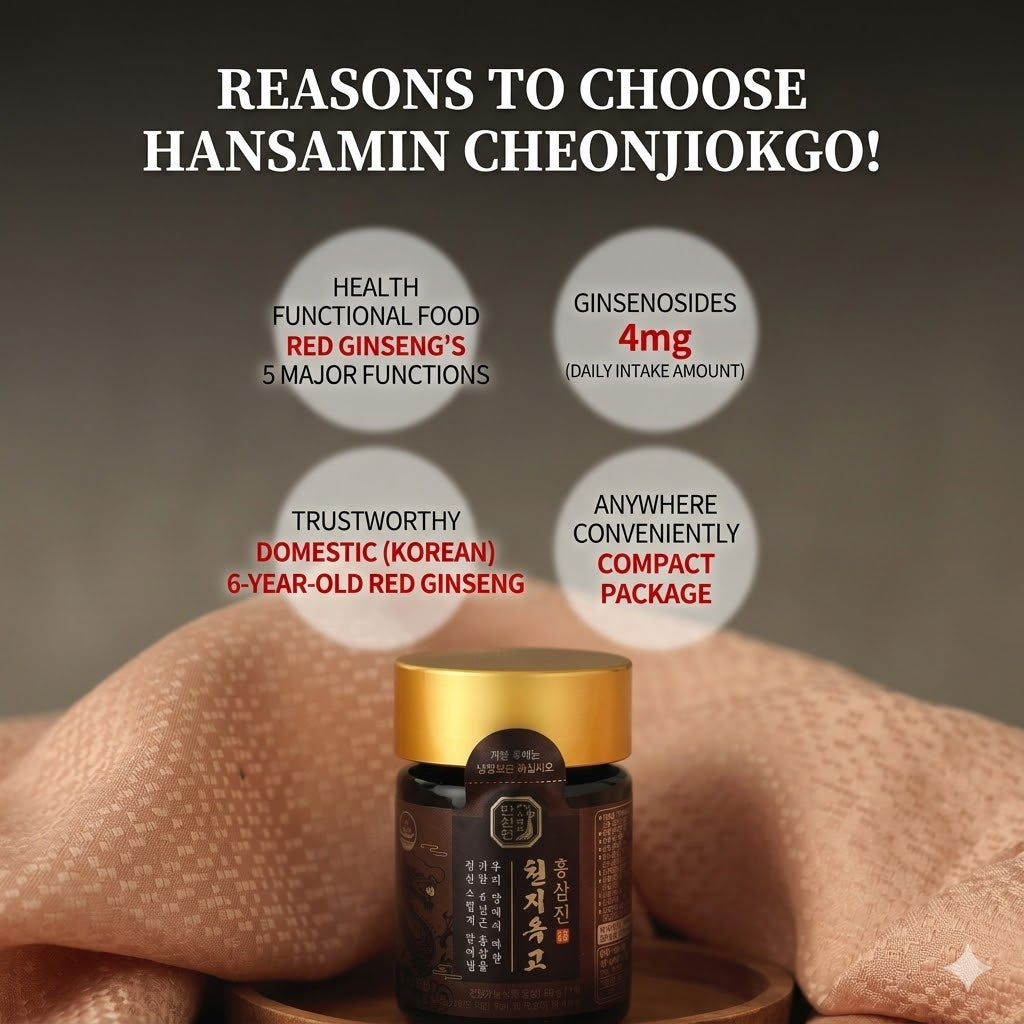 Hansamin Red Ginseng Jin Cheonji Okgo 50g x 6-Bottle Set
