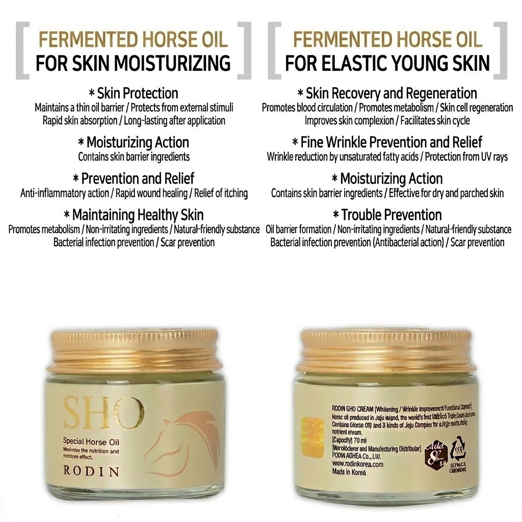 Coreana Rodin Show Horse Oil Cream 70ml Natural Moisture Therapy