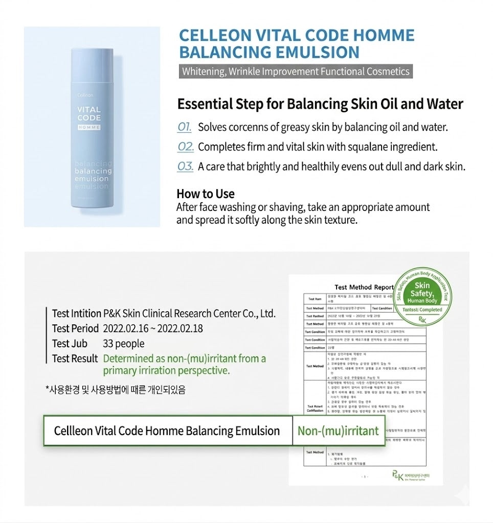 Celltrion Cellinon Vital Code Homme Hautpflege 2-teiliges Set