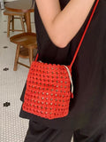 Viewel Coin Mesh Woven Mini Crossbody