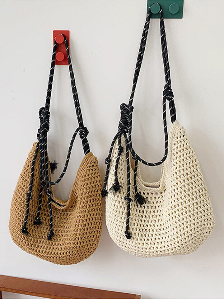 viewel robuling mesh crocheted shoulder bag