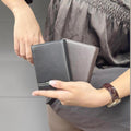 Otjarak Men's Classic Leather Business Card Card Wallet Black Brown