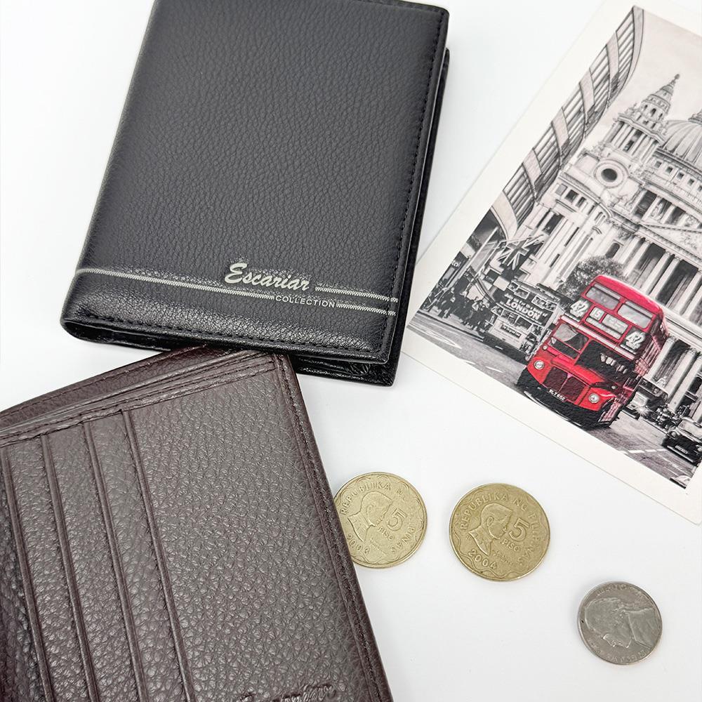 Hem Men's Classic Leather Business Card Holder Black Brown