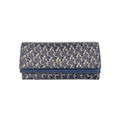 Esquire Women's Blossom Line Double Flap Three Compartment Long Wallet ECBSPR601-1US
