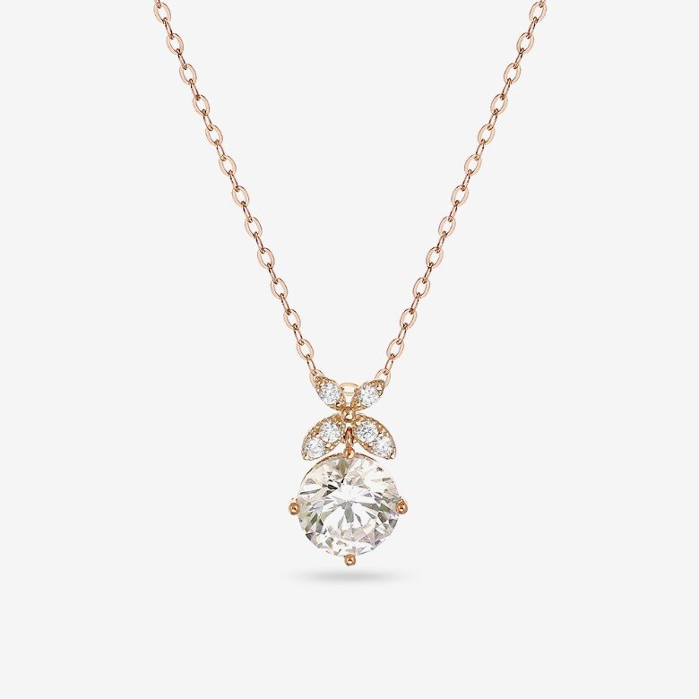 Everling 14K 18K Pearl Flower 1 Carat Gold Necklace (4 styles)