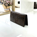 BW0008 AG-BR Crocodile Leather Long Wallet Michelle by Tandy TWDTSHDD