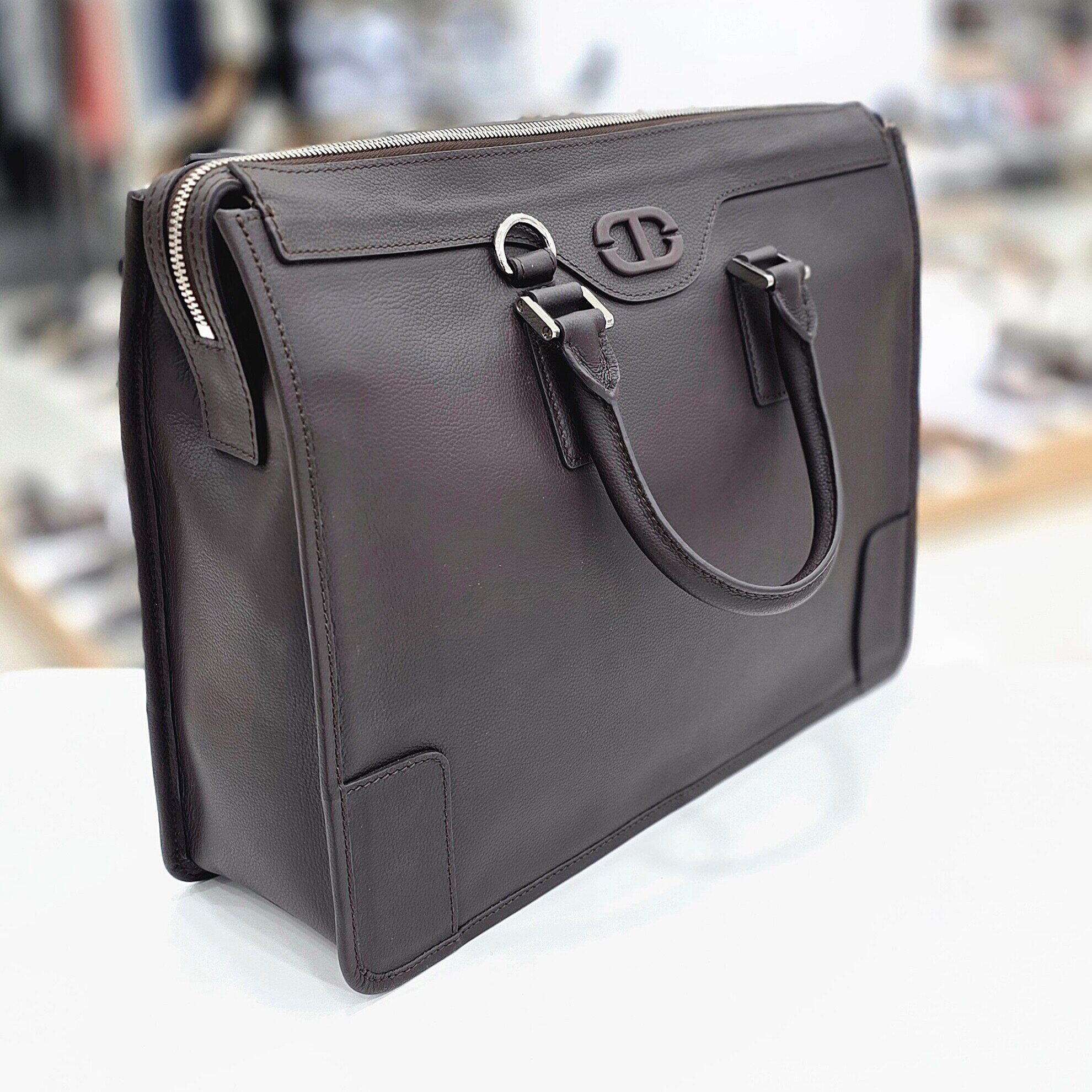 Tandy men's leather briefcase laptop bag TD56Y04305M6B4HD