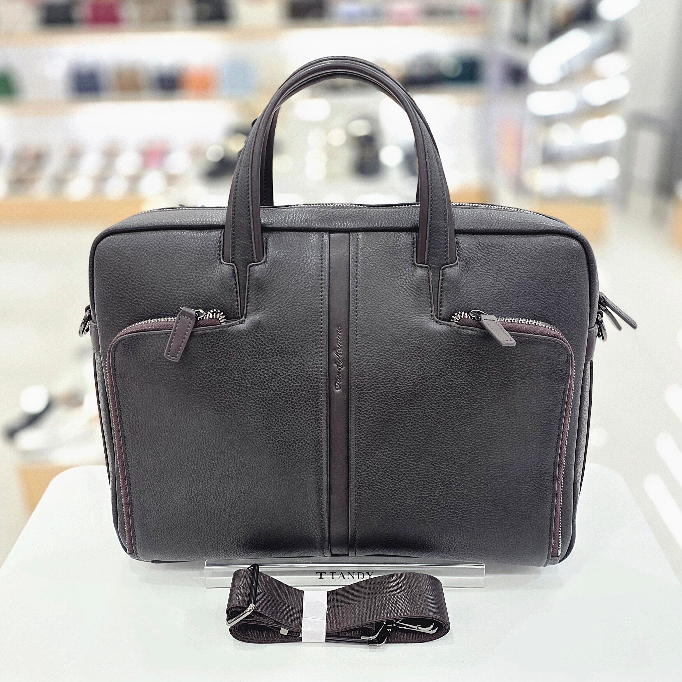 Tando Men Leather Briefcase Laptop Bag WB5605904TD37MHDD