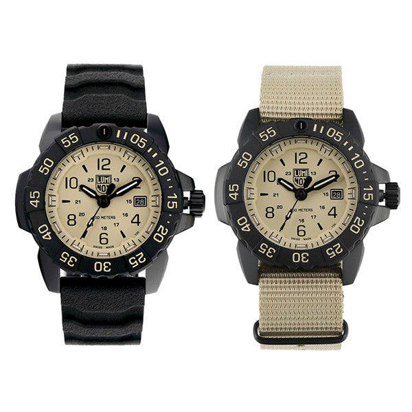 EditShop Bless Luminexs Men's Rubber Watch Navy Leather XS 3251 CBNSF SET