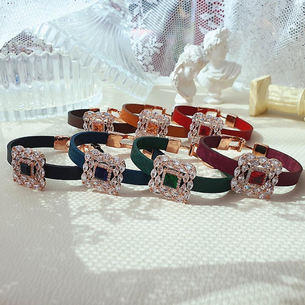 Square Zirconia Drape Bracelet for Women