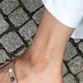 Silk fabric, female, thin square-cut, daily sparkle chain bracelet