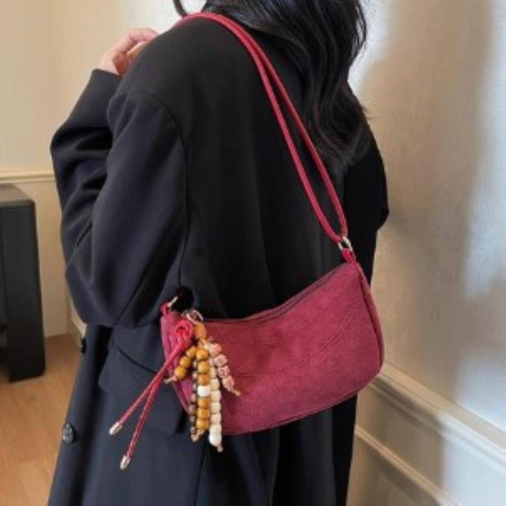 Sleeveless女性_round_suede_dailyShoulderBag