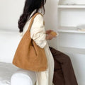 Suede women's daily shoulder bag