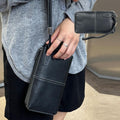 Women's Premium Cowhide White Stitch Phone Wallet Bracelet Clutch