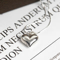 Silver Volume Heart Necklace
