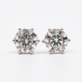 OpalHouse 925 Silver 1 Carat Moissanite Simple Earrings OPQUE5010