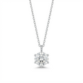 OpalHouse 925 Silver 1 Carat Moissanite Necklace OPQUN5010