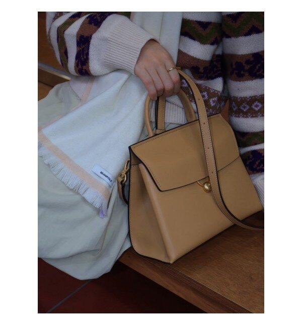 Binfoul ACC Beige Love Heritage Flap Bag