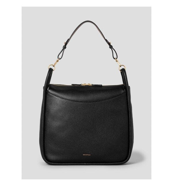 Binfop ACC Black Melo Soft Top Zip Medium Shoulder Bag BE49D3M515