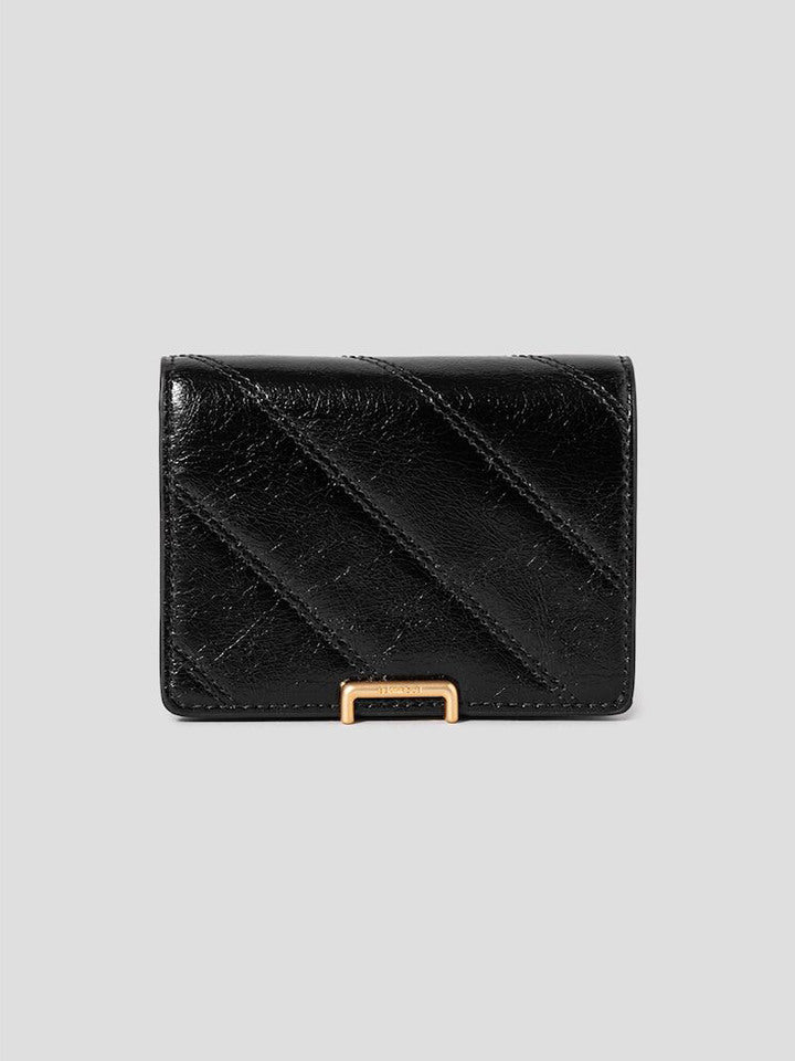 Binfou ACC Black Nora Quilted 2-Pocket Business Card Wallet