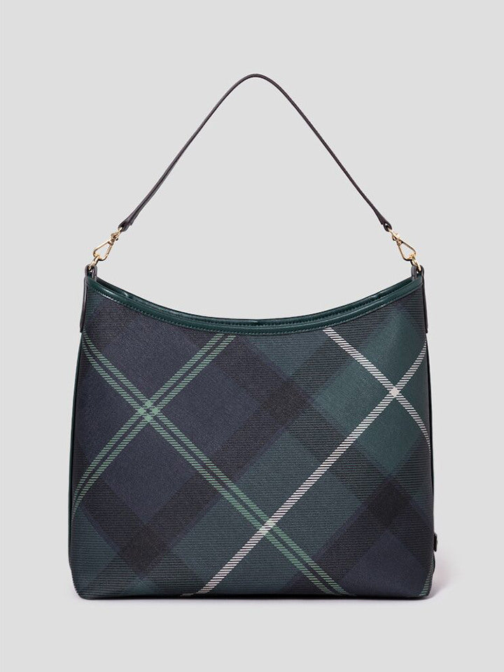 Binfoul ACC New Herit斜线 Checked Shoulder Bag - Green