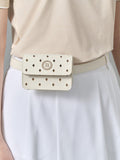 Binfu ACC BinfuACC(Golf) Women Gray Punched Belt Color - Ivory