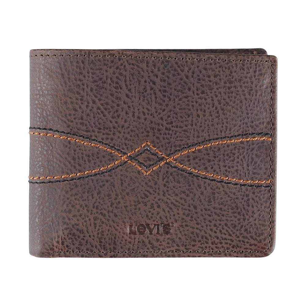 Levi's leather men's card wallet half wallet