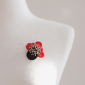 Jay Loren Bivedazi 0Bh0117 March birth coral gemstone brooch