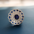 JayLoren Bioday 11Bh0210 DeepBlue Sapphire Cubic Brooch