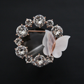 JayLoren Bh0211 Tortoiseshell Crystal Brooch