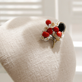 Jay Loren Bvdazy 1Bh0216 March birth coral gemstone tree brooch