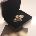 Jay Loren Bidaday Flower Pearl Lapis Lazuli Brooch Bb0334