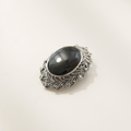 Jaye Roe Bvdige Onix Macasite Oval Brooch Bb0338