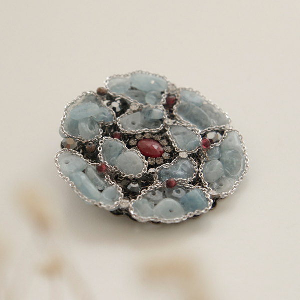 Jaye Loren Bauday Laria Gem Ruby Brooch Bb0341