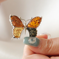 JayLoren Bivdaya Jade Pumpkin Multicolor Medium Size Butterfly Pin Bb0374
