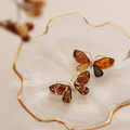 Jay Lorendy Bardayi Pumpkin Gemstone Mini Size Butterfly Brooch Bb0375