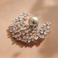 Jay Lorean Badgey Black Pearl Diamond Pendant Brooch Bb0397