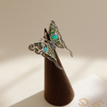 JayLoren Bavedge Jet Silver Butterfly Brooch Bb0401