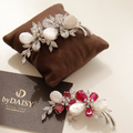 Jaye Loen Bead Double Flower Brooch Bb0412