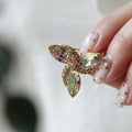 Jae Loren Biveday Mini Flower Gold Cubic Brooch Bb0481