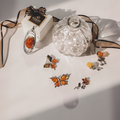 Jay Loree Bvdaisy Bh0187 pumpkin stone mini rose silver brooch